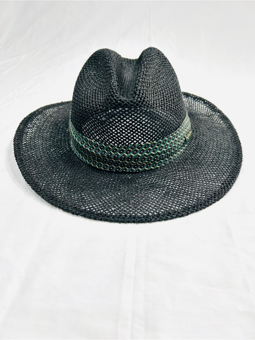 Vintage 80’s Chi Chi Rodriguez Black Wide Brim Straw Hat